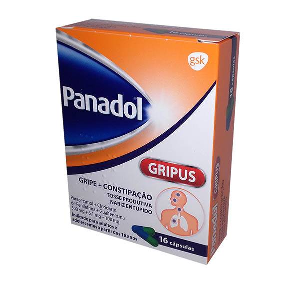 Panadol Gripus, 500/6,1/100 mg x 16 cáps