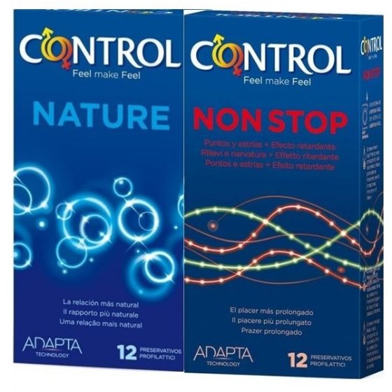 Control Nature Preservativo 12 Unidade(s) com Oferta de Nonstop Preservativo 12 Unidade(s)