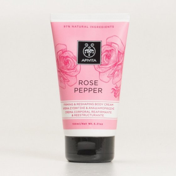 Apivita Corpo Cr Rose Pep 150Ml