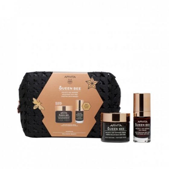 Apivita Queen Bee Creme antienvelhecimento textura ligeira 50 ml com Oferta de Creme contorno de olhos 15 ml Natal 2020