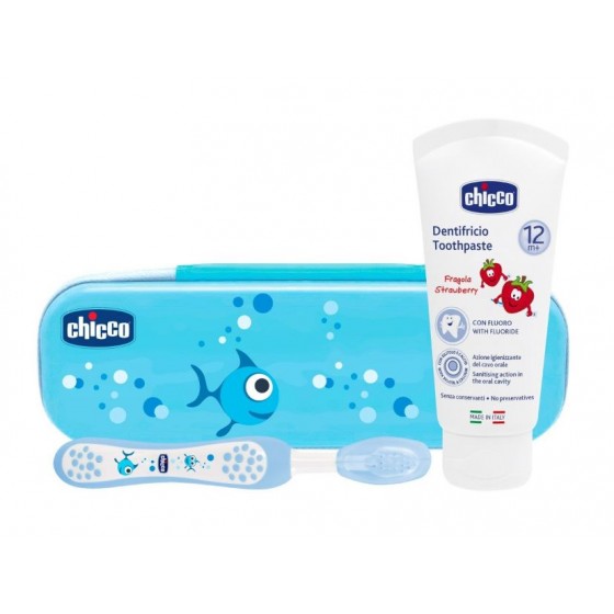 Ch.Ora7533200000 Chicco Estojo Higiene Oral Azul 12M+