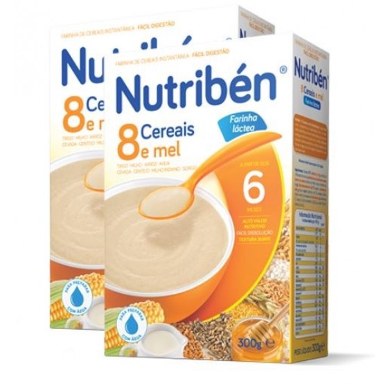 Nutriben Farinhas 8 Cereais Mel La 2 X 300g