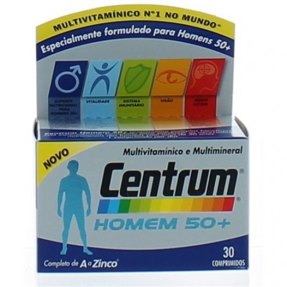 Centrum Homem 50+ Comp X 30 comps